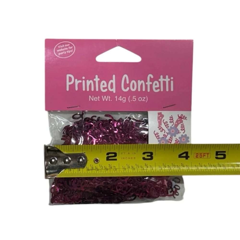 Creative Converting brand printed confetti with spirals & flowers new in package